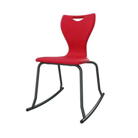 En Rock Educational Chair - Size 6 - Black Frame - Cherry Red
